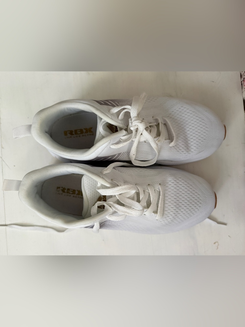 White RBX Athletic Sneakers - Lightweight Lace-Up